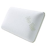 BedStory Oreiller Memoire Forme, Oreiller Ergonomique Cervical avec Taie Aloe Vera Amovible, Oreiller Orthopédique Soulagement de la Douleur au Cou 40x60x13CM