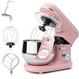 Clatronic 263875 Rose a Pain petrin Professionnel Multifonction-Robot pâtissier/Pétrisseuse KM 3711 Rock'n'Retro, Aluminium, 5 liters