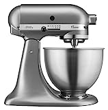 KitchenAid Robot pâtissier multifonction - Bol en acier 4,3L - Argent 5K45SSESL