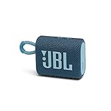 JBL GO 3 – Enceinte Bluetooth portable et légère, aux basses intenses et au style audacieux – Étanche à l’eau et à la poussière – Autonomie 5 hrs – Bleu