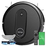 Vactidy Aspirateur Robot T7, Robot Aspirateur Laveur 2 en 1, 120min d'Autonomie, App/Alexa/Siri/IFTTT Contrôle, Mince et Silencieux,Idéal pour Les Poils d'animaux, Cheveux, Poussière…